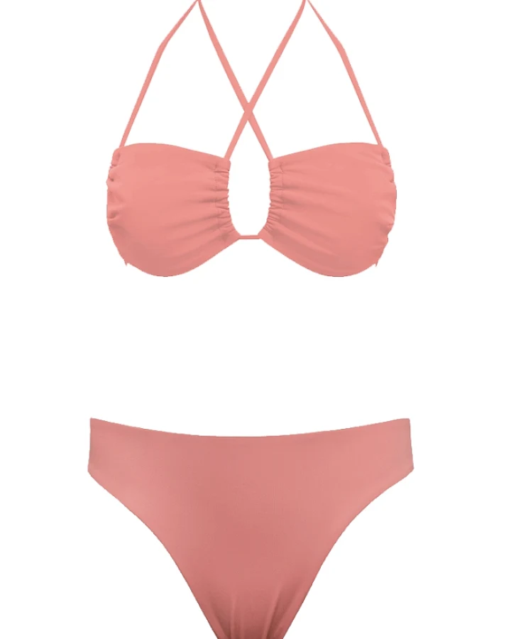 Anekdot Damen vegan Bikini Low Versatile + Skyline Slim Blush