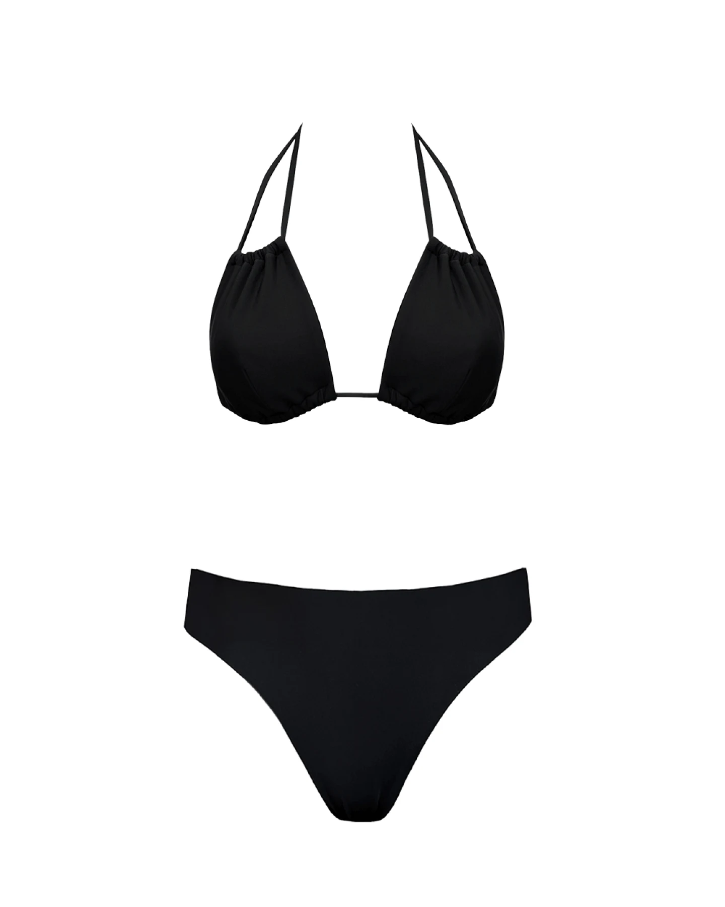 Anekdot Damen vegan Bikini Set Low Versatile + Skyline Slim Schwarz – Ansicht 2