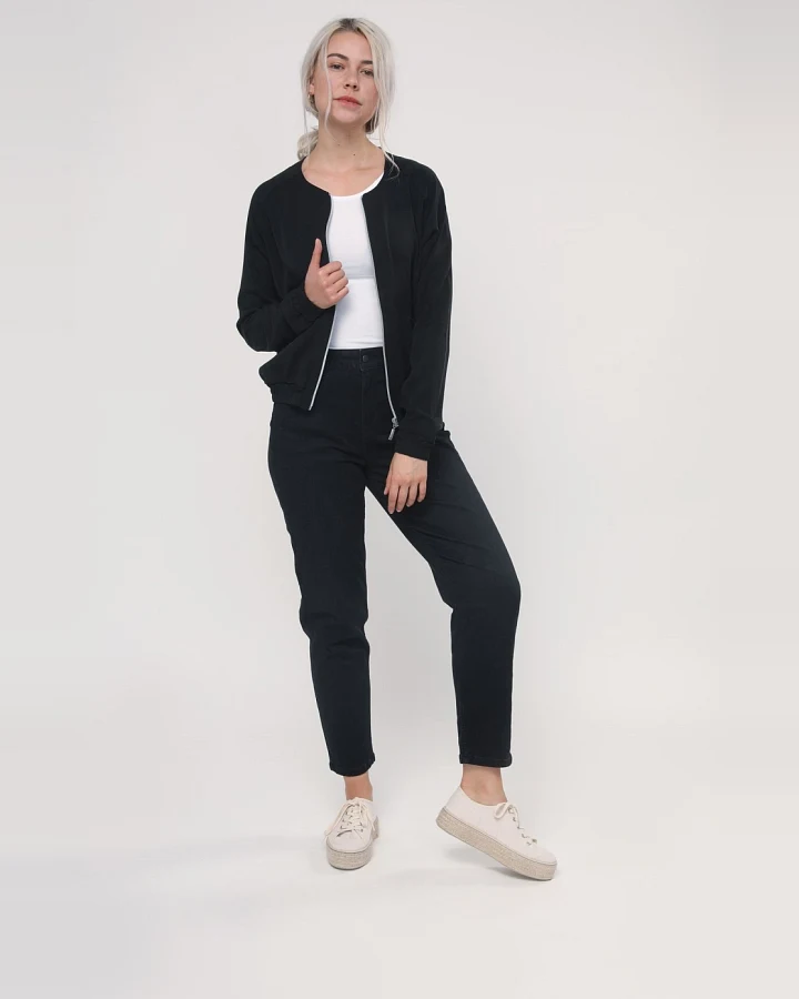 LOVJOI Damen vegan Jacke Boca Schwarz