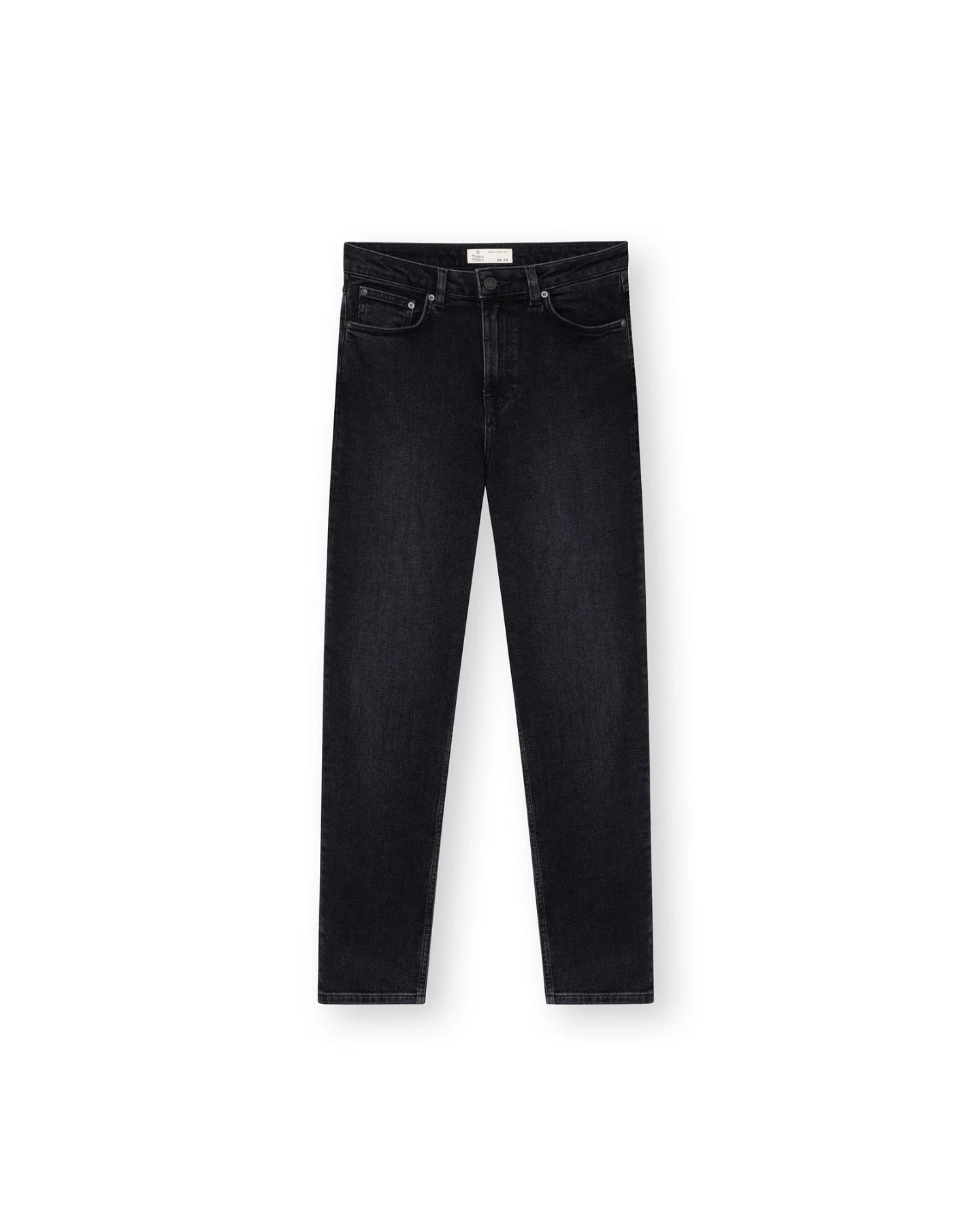 ThokkThokk Damen vegan Jeans Mom Cropped Schwarz – Ansicht 2