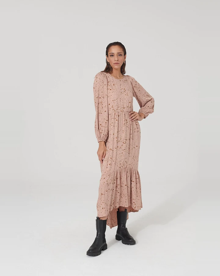 LOVJOI Damen vegan Kleid Audreyana Rosa