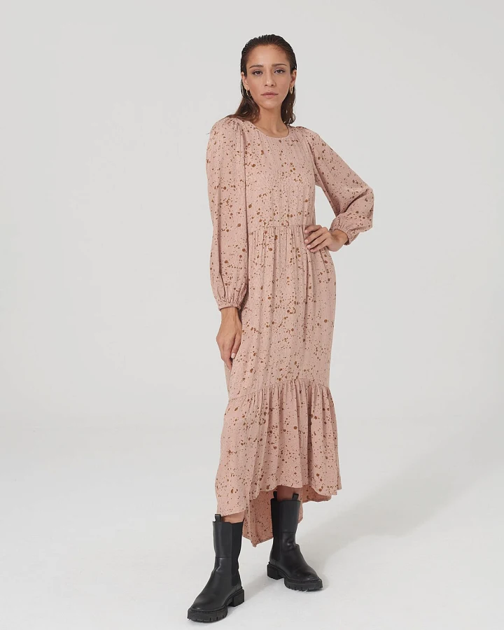 LOVJOI Damen vegan Kleid Audreyana Rosa