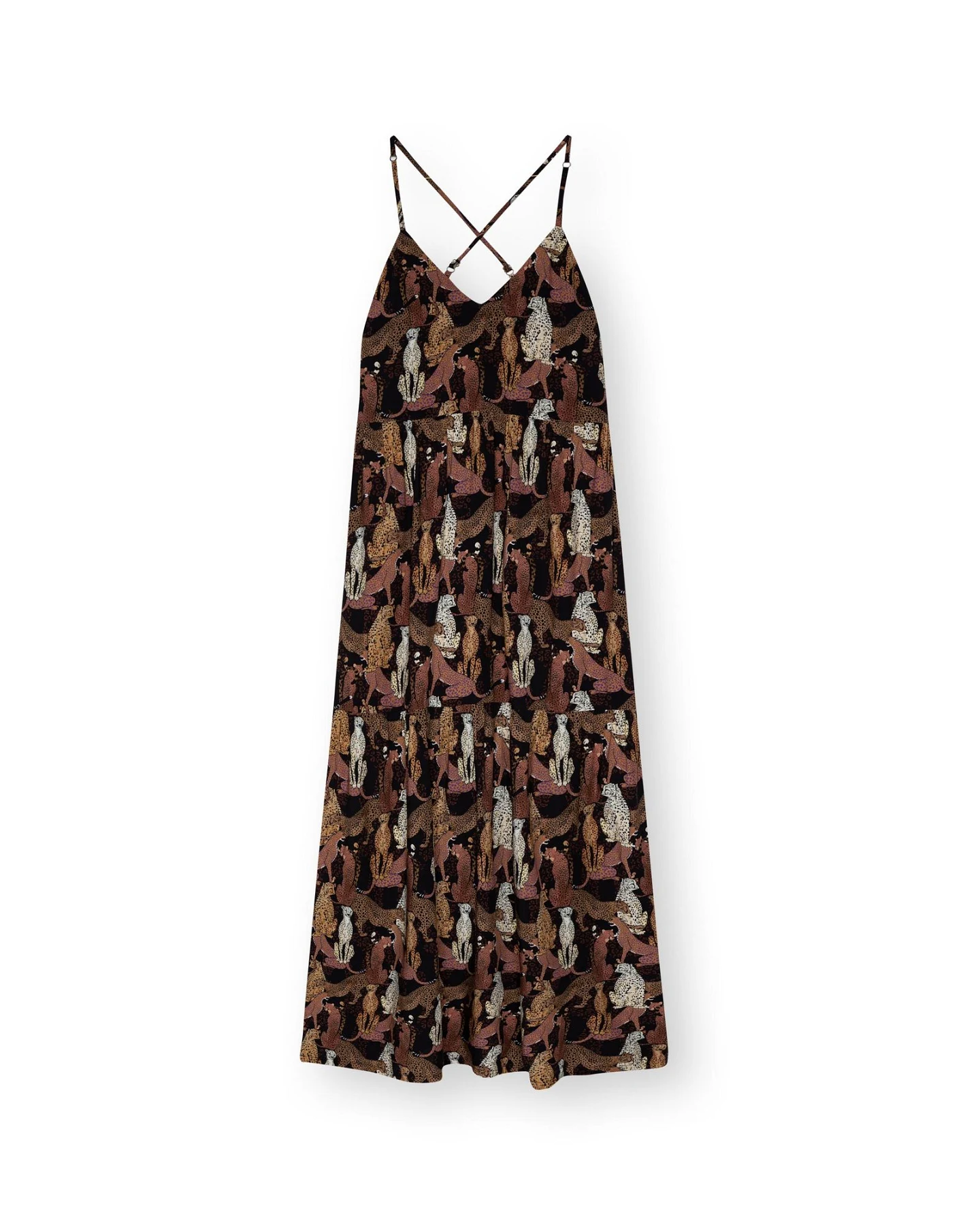 LOVJOI Damen vegan Maxikleid Tapajo Wild Cats – Ansicht 2