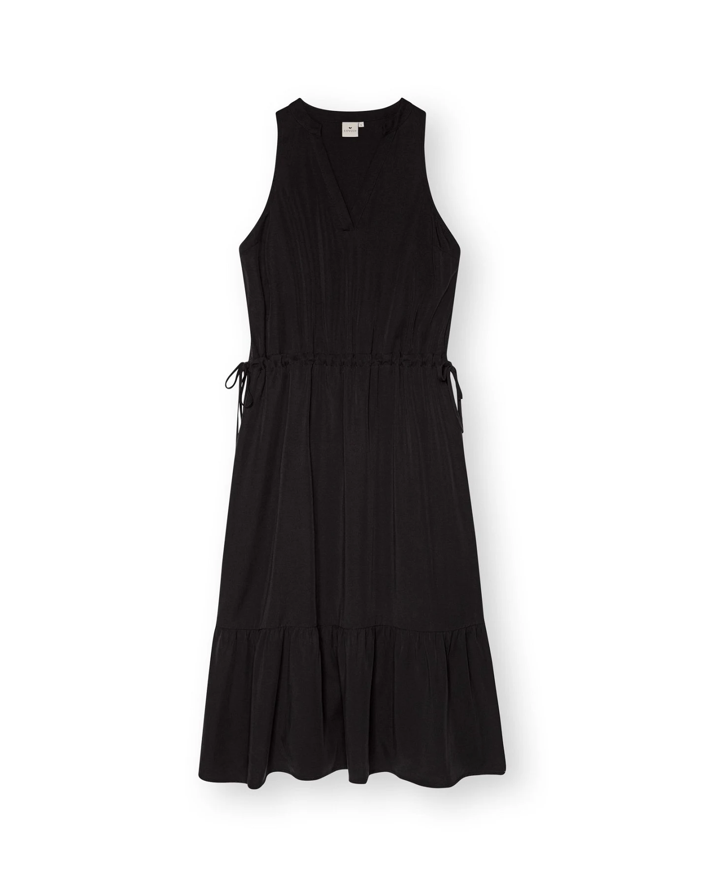 LOVJOI Damen vegan Maxikleid Ramaria Schwarz – Ansicht 2