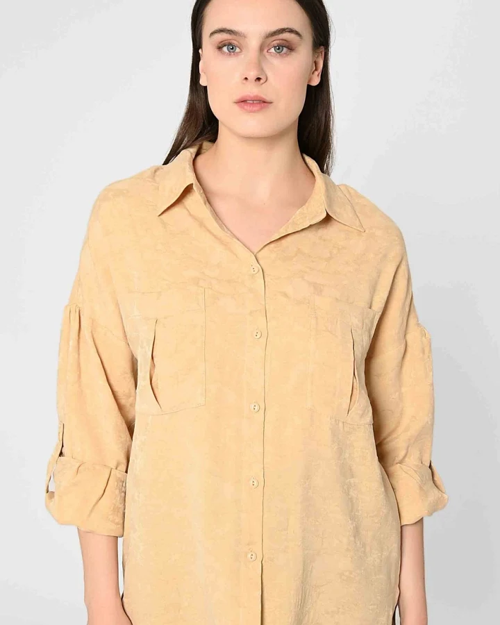 LOVJOI Damen vegan Bluse Mantari Brownsugar