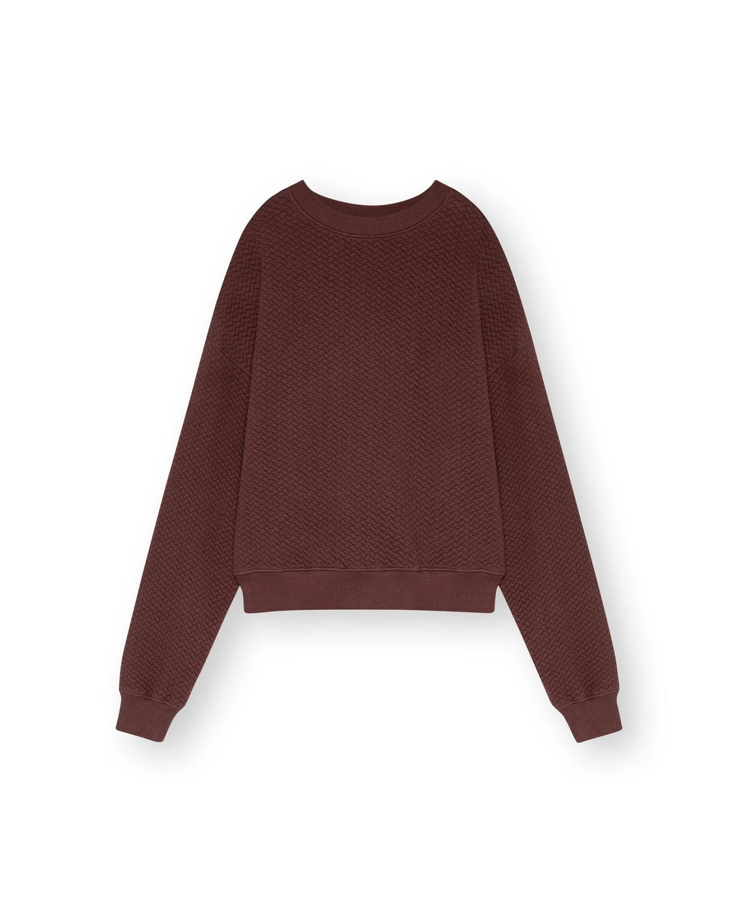 ThokkThokk Damen vegan Sweater Structured Deepmahogany – Ansicht 2