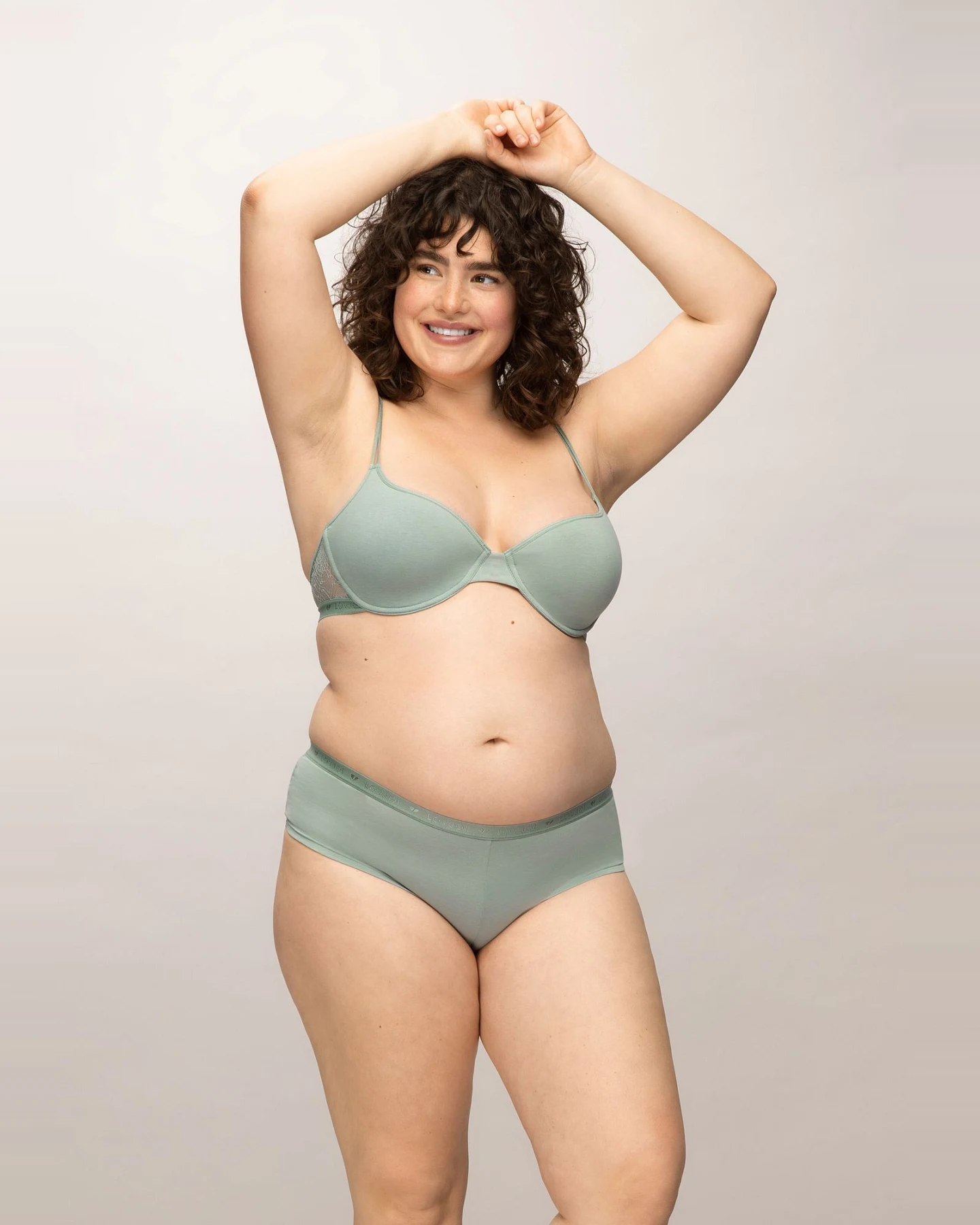 LOVJOI Damen vegan Bh Windflower Grün – Ansicht 2