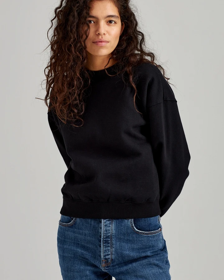 ThokkThokk Damen vegan Pullover Schwarz