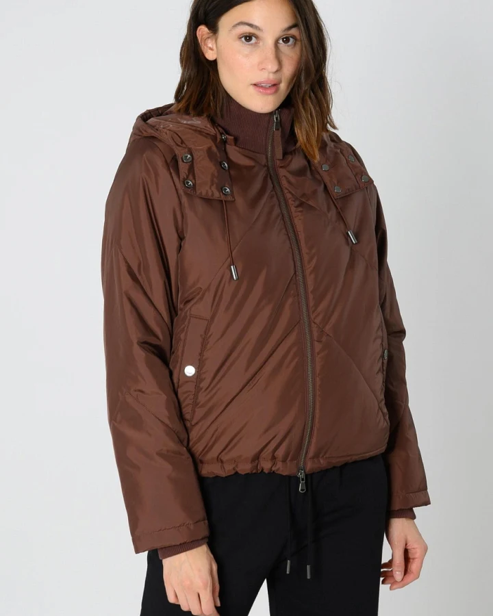 ThokkThokk Damen vegan Kurze Jacke Mahagoni
