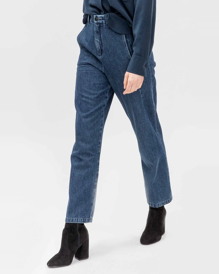 LOVJOI Damen vegan Jeans Grevie Rinsewashed