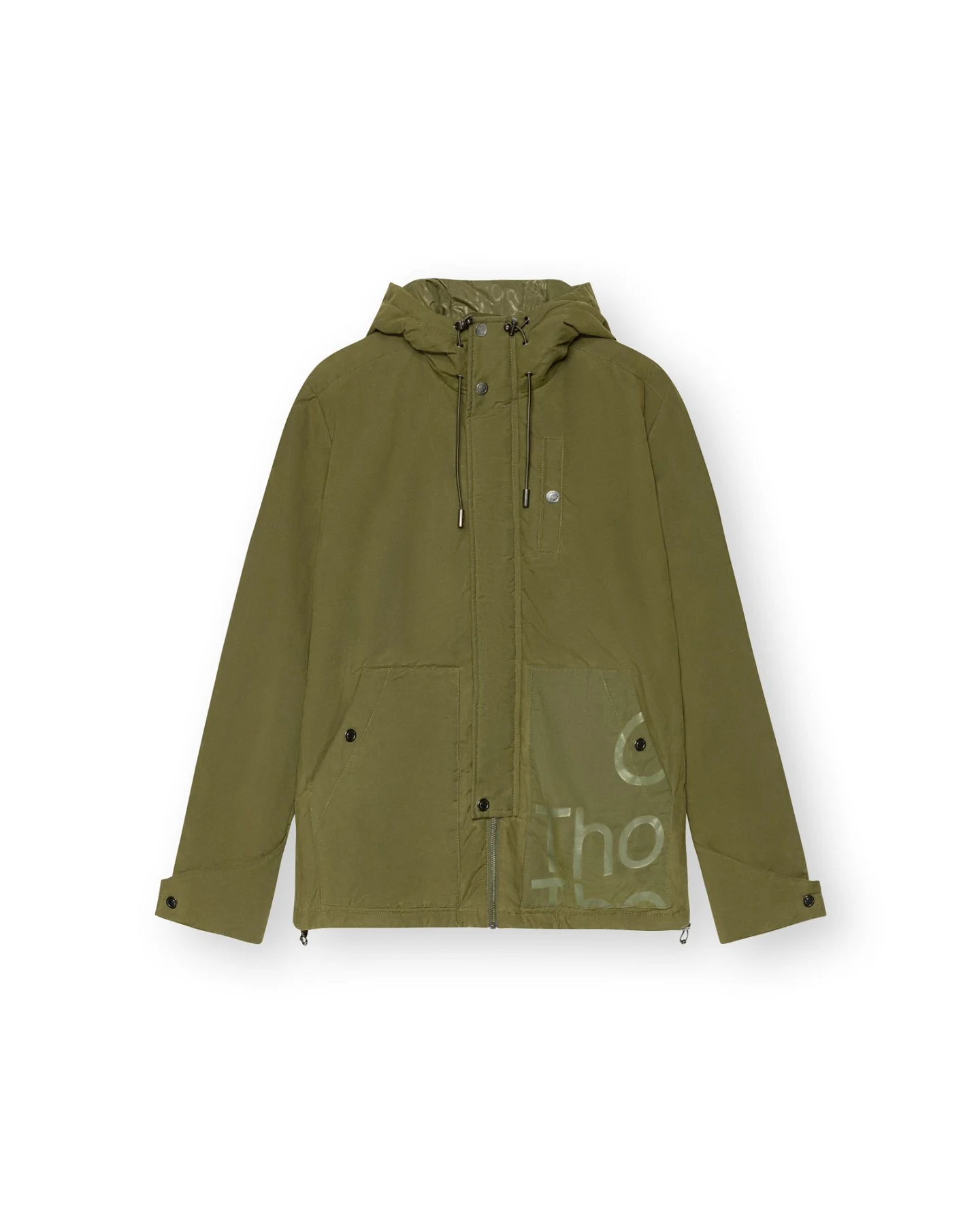 ThokkThokk Herren vegan Jacke Waxed Olive – Ansicht 2