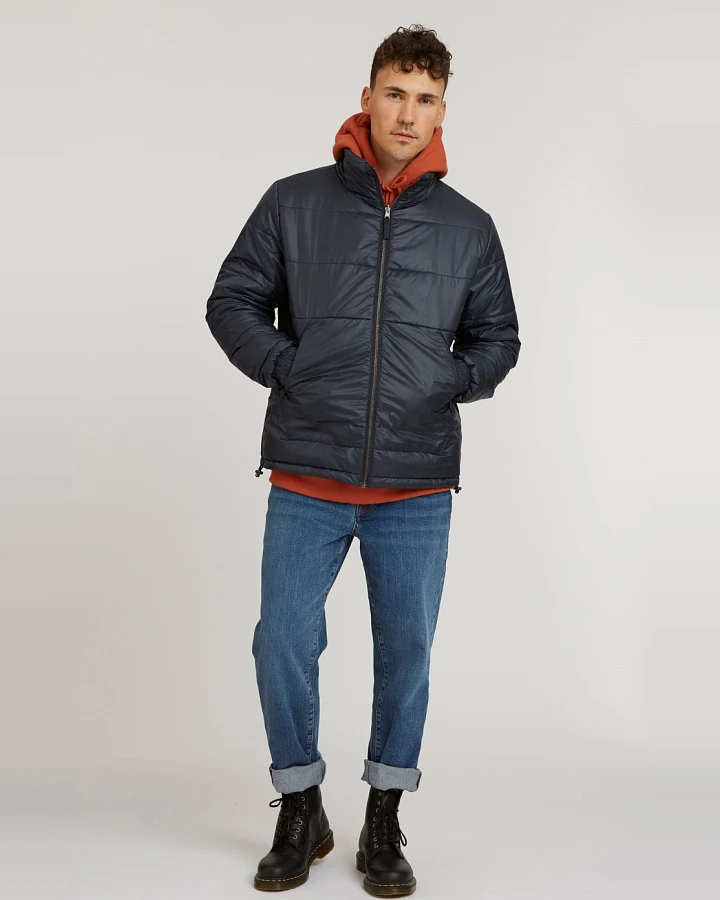 ThokkThokk Herren vegan Wendejacke Dunkelmarine / Zimt