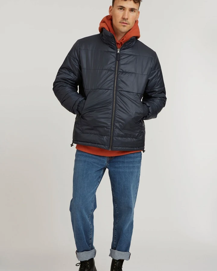 ThokkThokk Herren vegan Wendejacke Dunkelmarine / Zimt