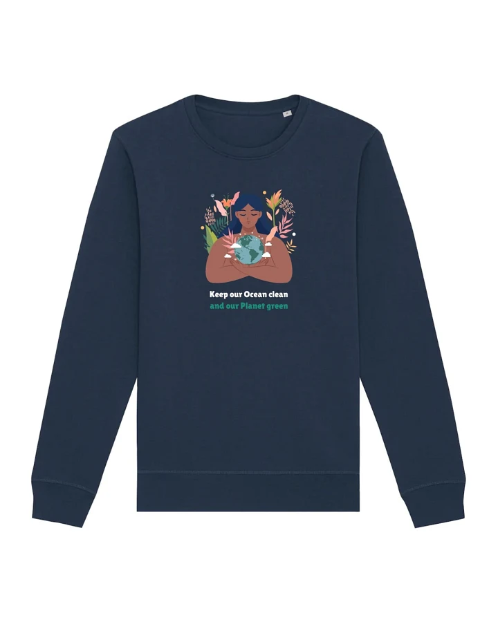 Oat Milk Club Damen vegan Sweatshirt Green Planet Navy