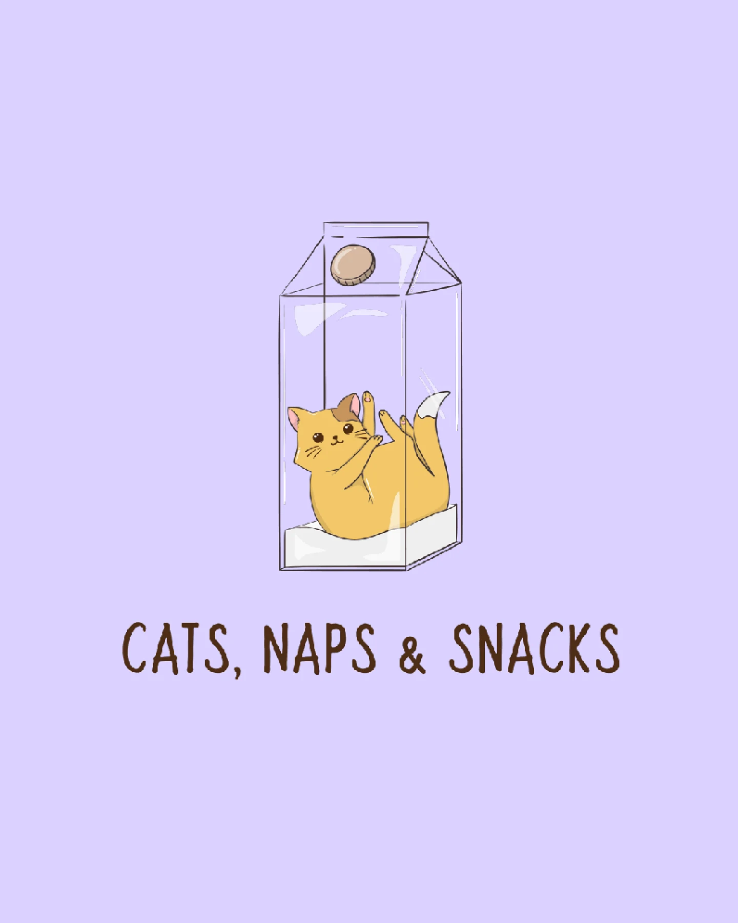 Oat Milk Club Damen vegan Sweatshirt Cats, Naps & Snacks Snacks Weiß – Ansicht 2