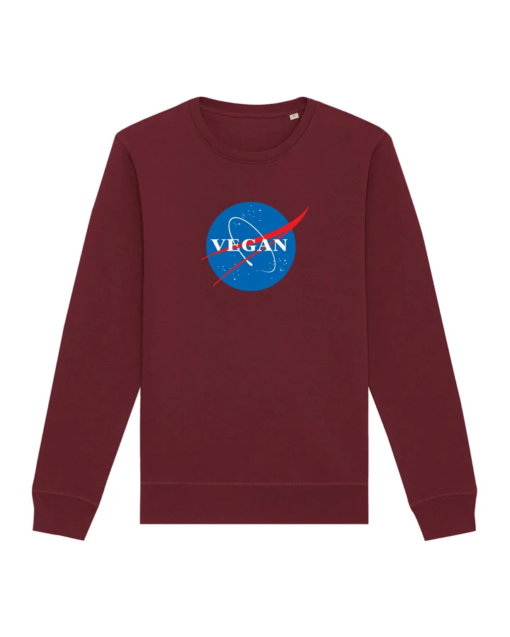 Oat Milk Club Damen vegan Sweatshirt Vegan Nasa Maroon