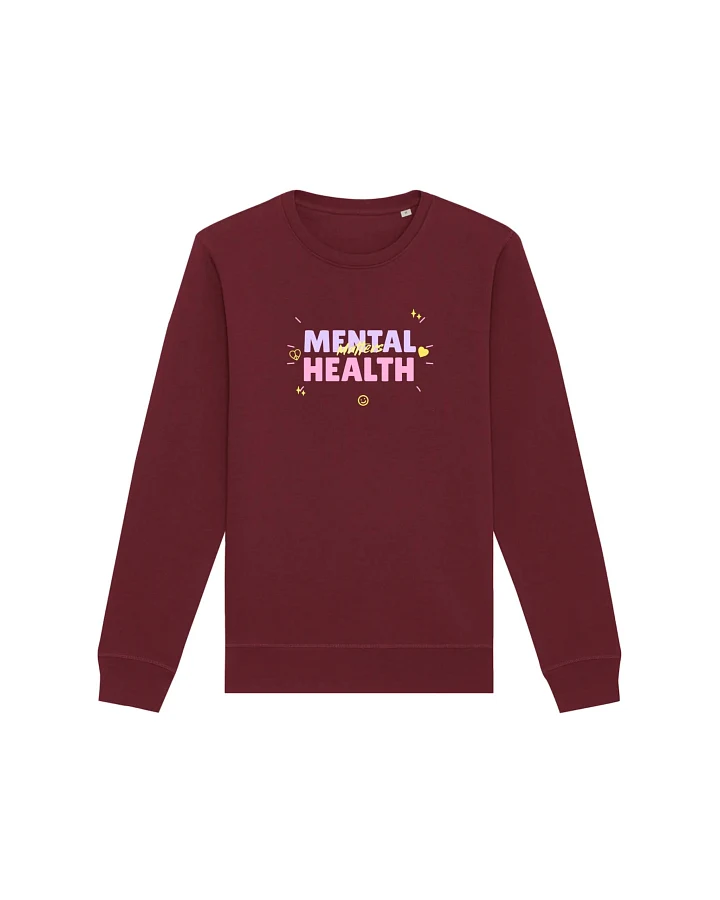 Oat Milk Club Damen vegan Sweatshirt Mental Health Matters Bordeaux