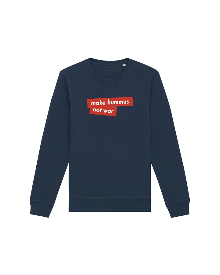 Oat Milk Club Damen vegan Sweatshirt Make Hummus Not War Navy