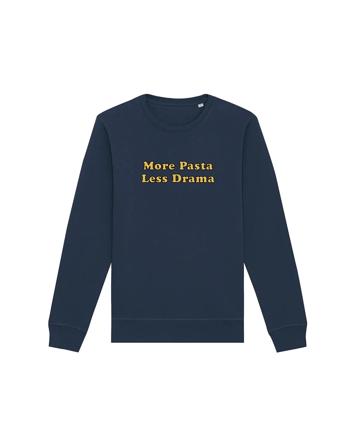 Oat Milk Club Damen vegan Sweatshirt More Pasta Less Drama Navy