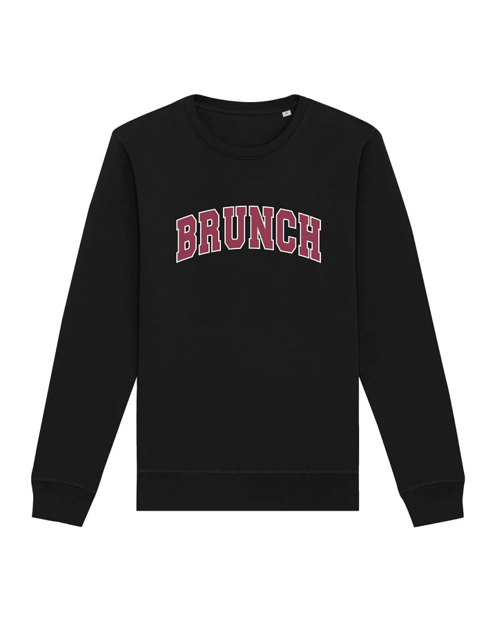 Oat Milk Club Damen vegan Sweatshirt Brunch Schwarz