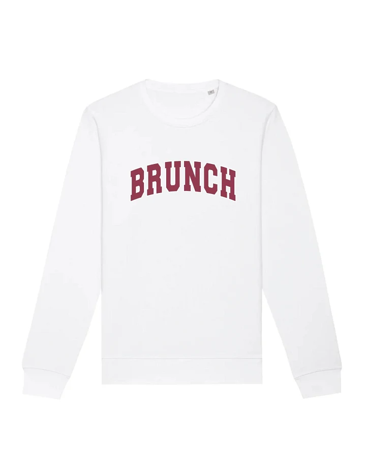 Oat Milk Club Damen vegan Sweatshirt Brunch Weiß