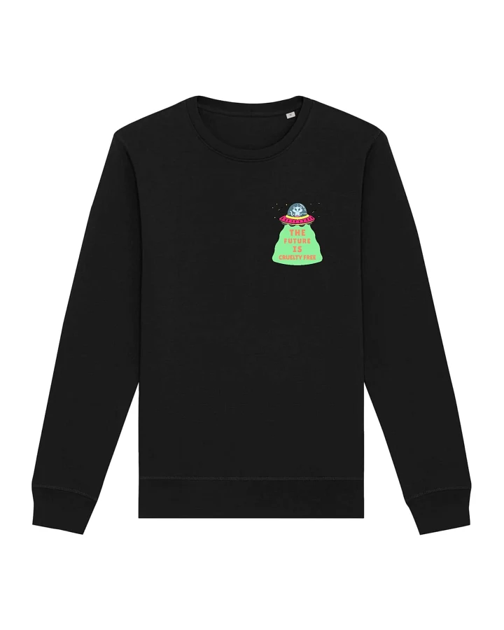 Oat Milk Club Damen vegan Sweatshirt The Future Is Cruelty Free Schwarz