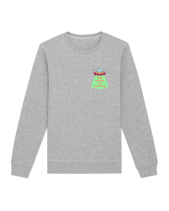 Oat Milk Club Damen vegan Sweatshirt The Future Is Cruelty Free Grau
