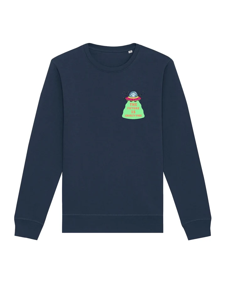 Oat Milk Club Damen vegan Sweatshirt The Future Is Cruelty Free Navy