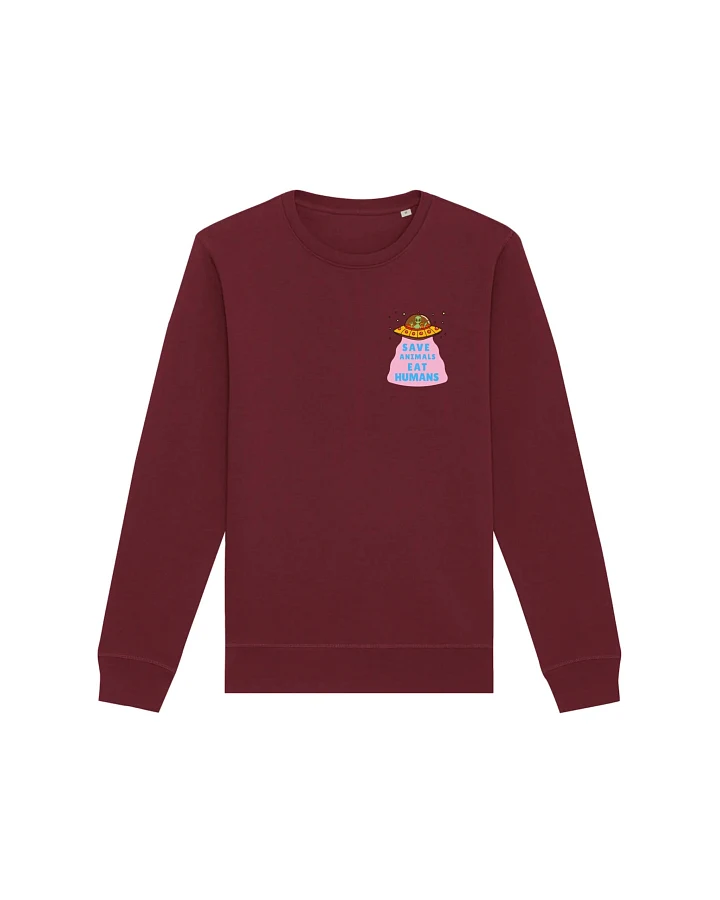 Oat Milk Club Damen vegan Sweatshirt Save Animals Eat Humans Bordeaux