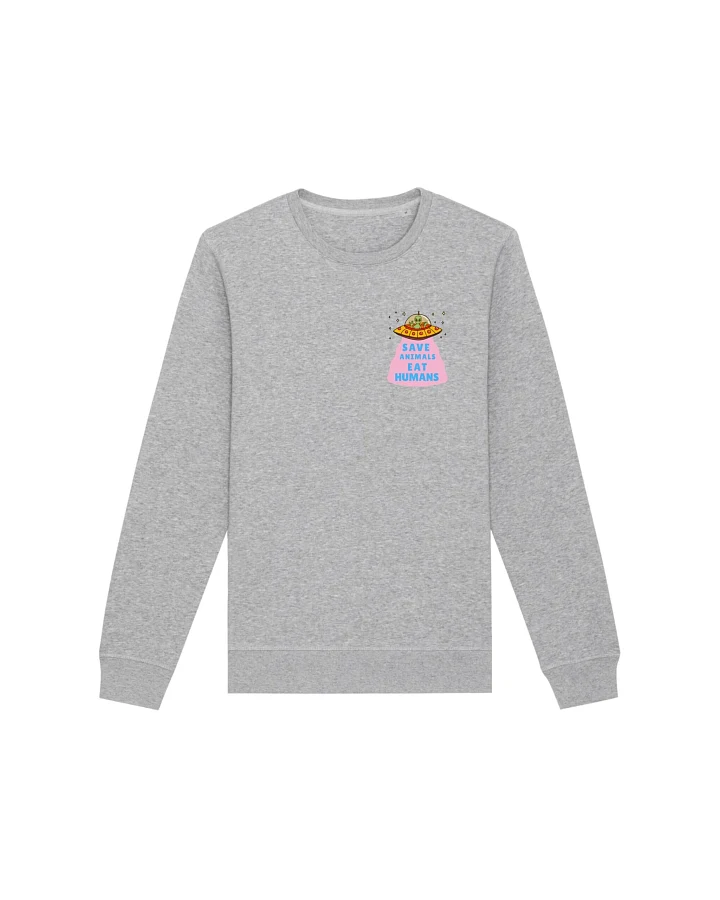 Oat Milk Club Damen vegan Sweatshirt Save Animals Eat Humans Grau