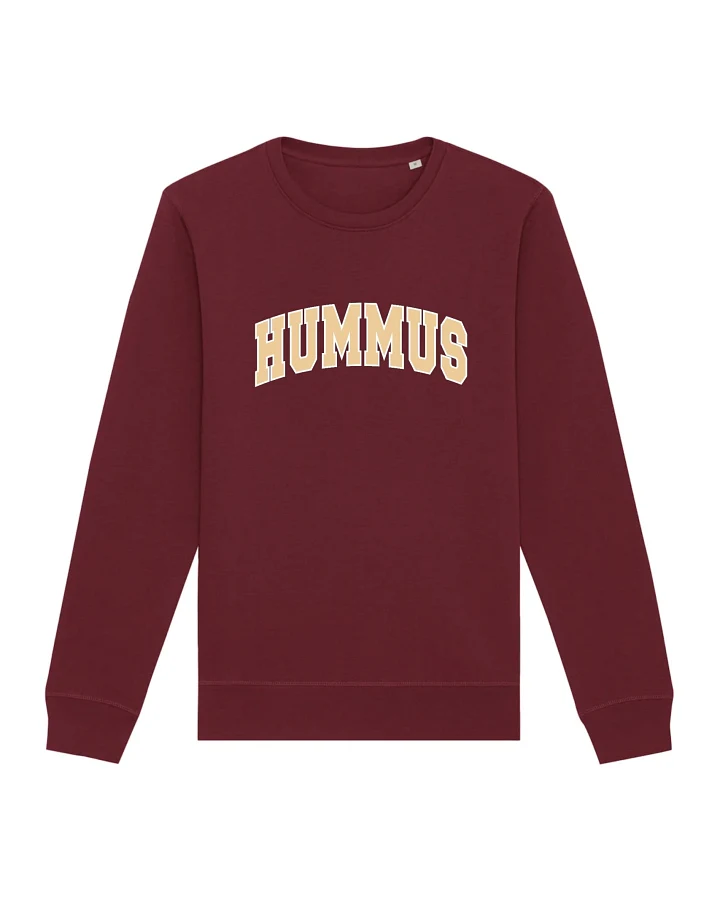 Oat Milk Club Damen vegan Sweatshirt Hummus Bordeaux