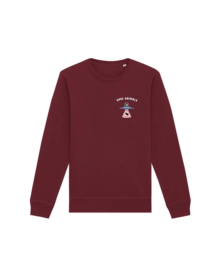Oat Milk Club Damen vegan Sweatshirt Save Animals Bordeaux