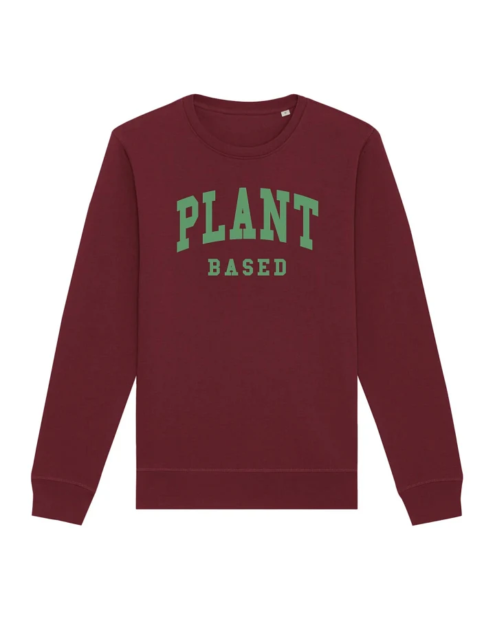 Oat Milk Club Damen vegan Sweatshirt Plant Based Bordeaux