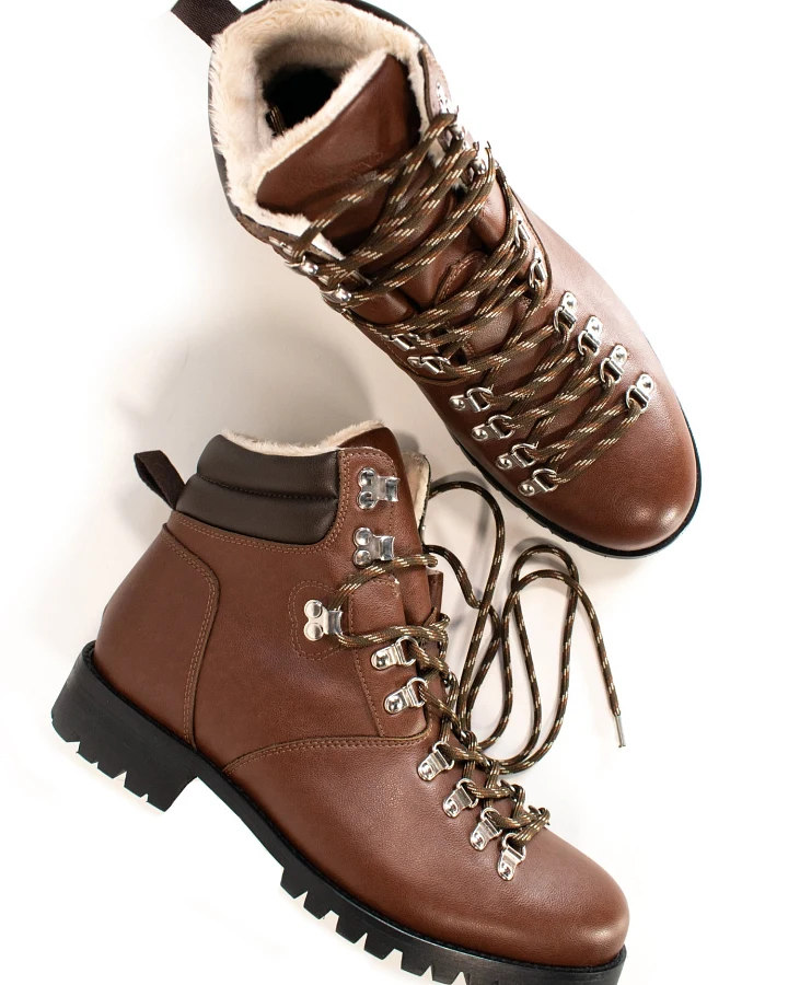 Will's Vegan Store Damen vegan Wanderstiefel Damen Wvsport Insulated Waterproof Alpine Trail Chestnut Brown