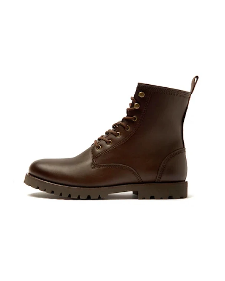 Will's Vegan Store Damen vegan Stiefel Rangers Damen Dunkelbraun