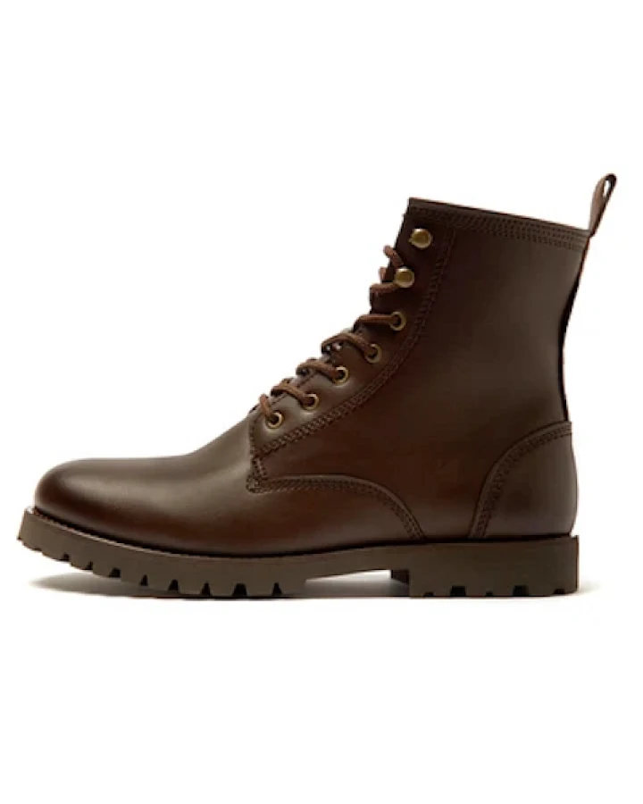 Will's Vegan Store Damen vegan Stiefel Rangers Damen Dunkelbraun