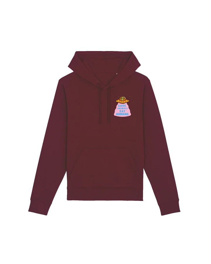 Oat Milk Club Damen vegan Hoodie Save Animals Eat Humans Unisex Maroon