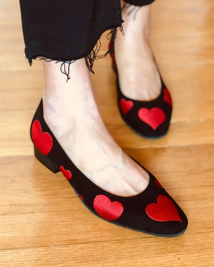 Momoc Damen vegan Wohnungen Rotes Herz