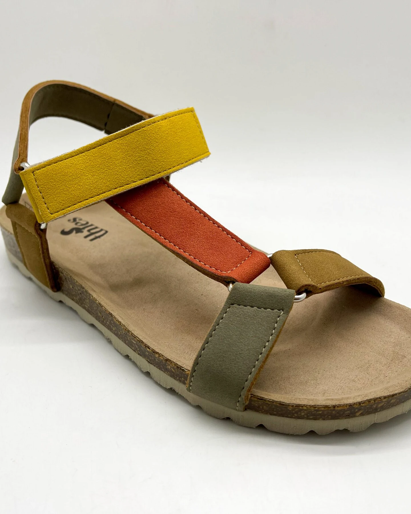 thies Damen vegan Sandalen Eco Bio Trek Vegan Multi Earth Gelb & Grün – Ansicht 2