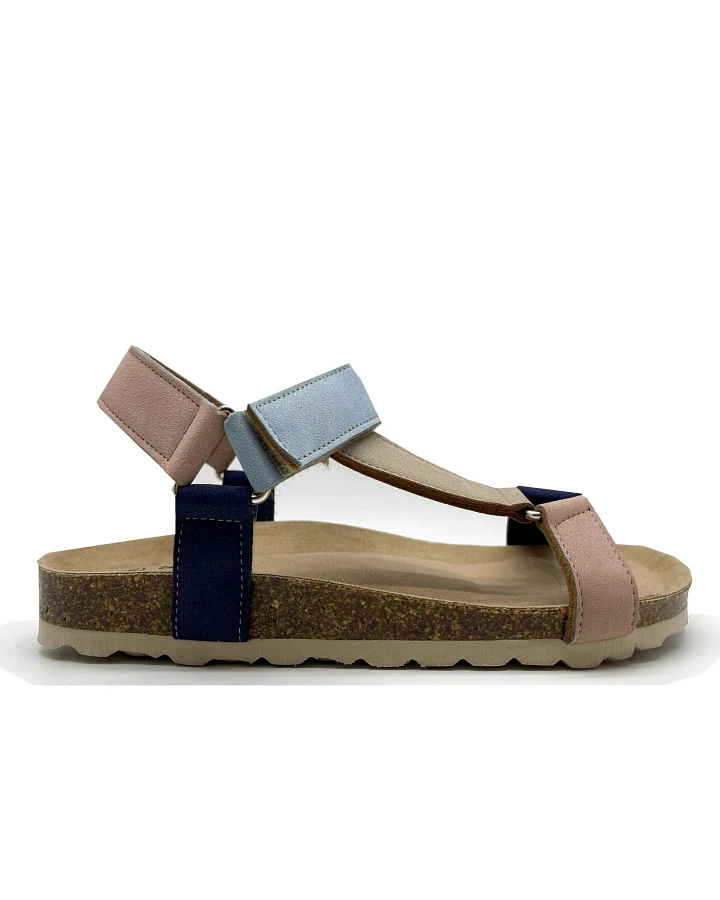 thies Damen vegan Sandalen Eco Bio Trek Vegan Multi Ocean