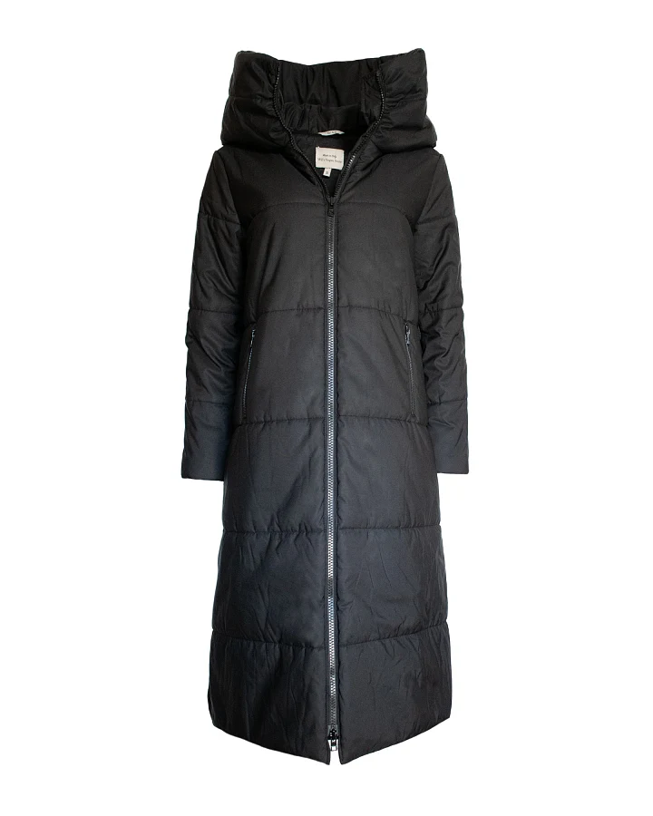 Will's Vegan Store Damen vegan Langer Puffer Recycled Schwarz