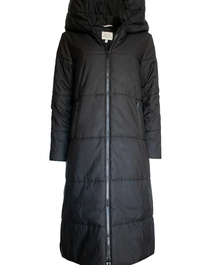 Will's Vegan Store Damen vegan Langer Puffer Recycled Schwarz