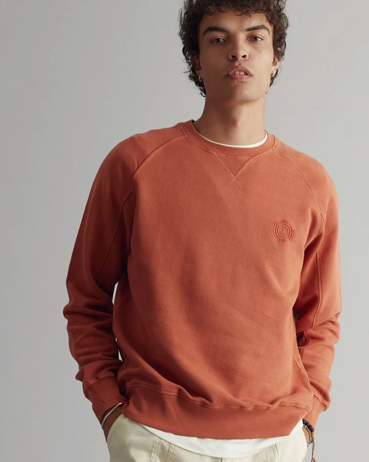KOMODO Herren vegan Sweatshirt Herren Anton Clay Orange