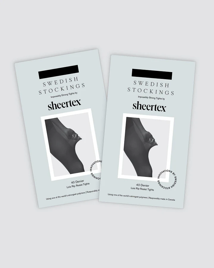 Swedish Stockings Damen vegan Strumpfhosen-Set 2er-Pack Lois Rip Resistant Schwarz