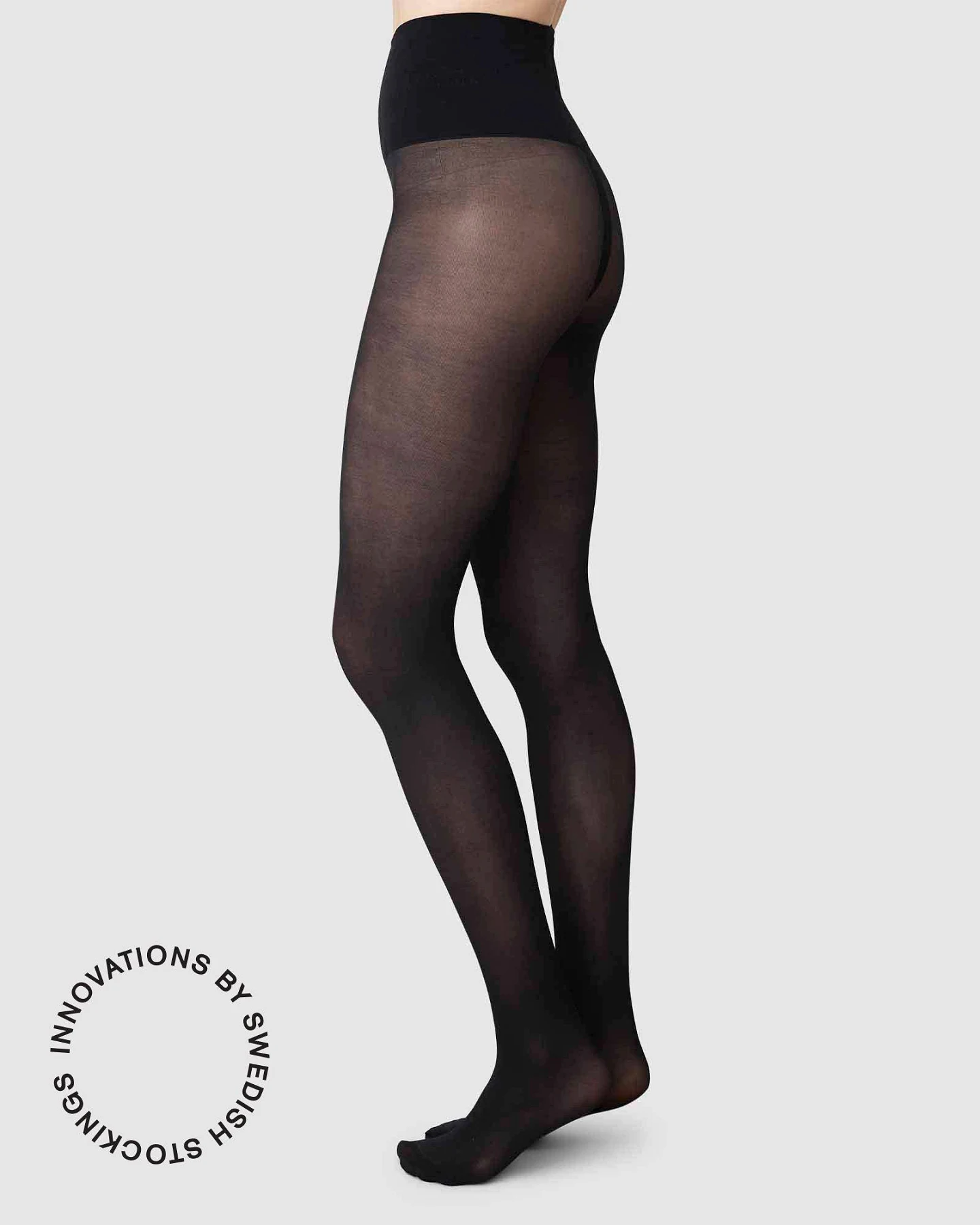 Swedish Stockings Damen vegan Strumpfhosen-Set 2er-Pack Lois Rip Resistant Schwarz – Ansicht 2