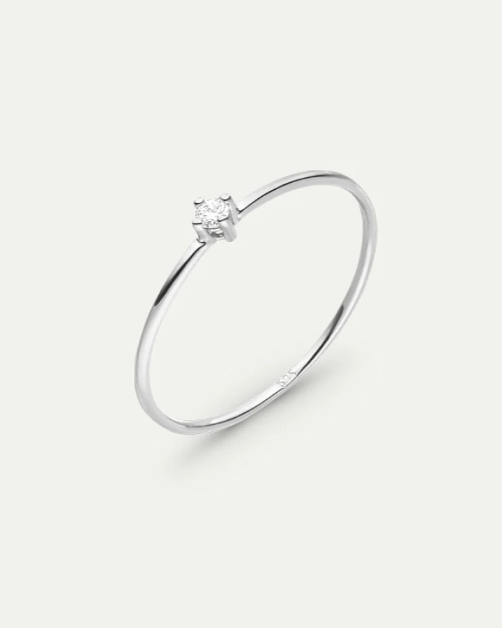 Dear Darling Berlin Damen vegan Ring The Icon Diamond 14k Echtgold 14k Weißgold