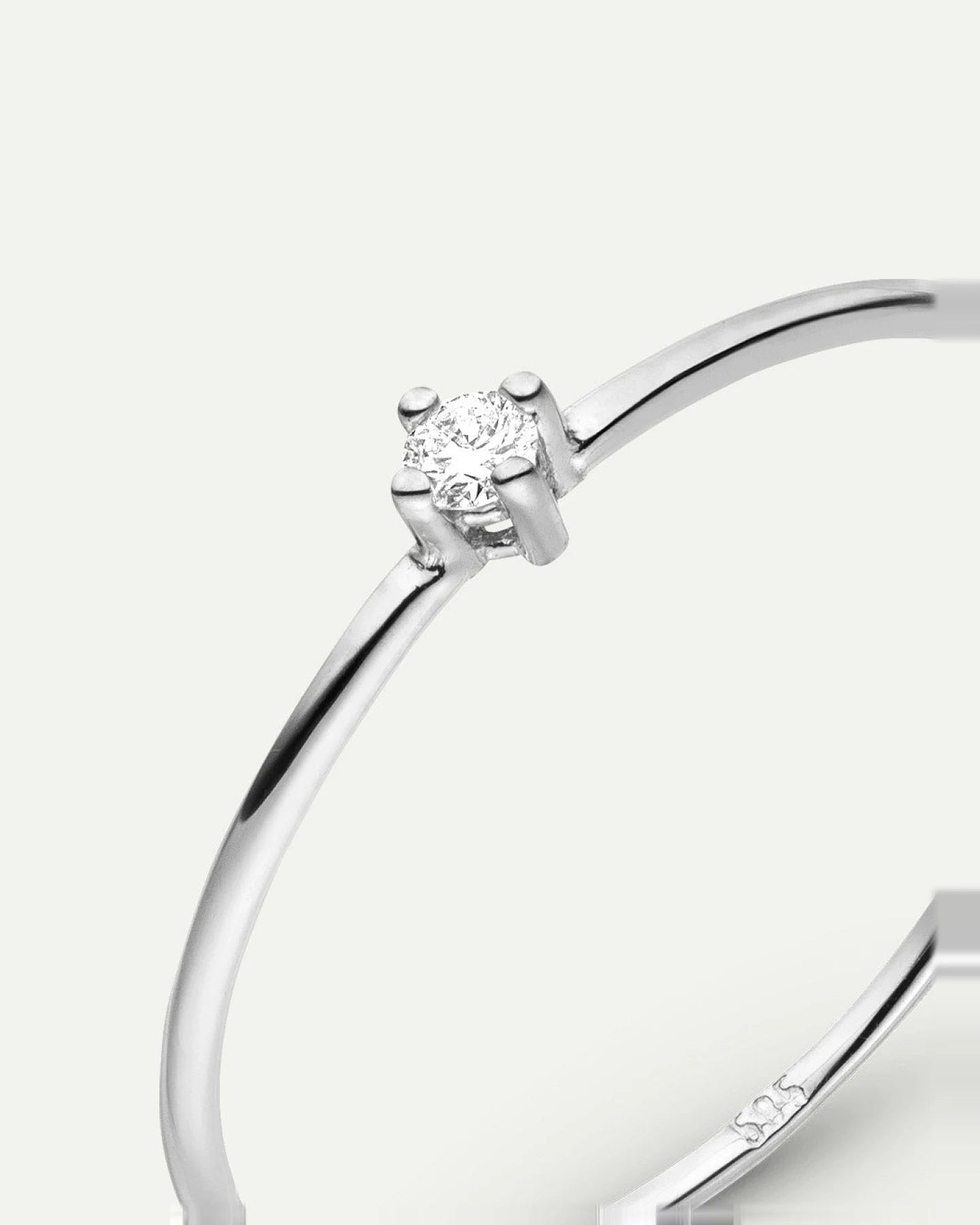 Dear Darling Berlin Damen vegan Ring The Icon Diamond 14k Echtgold 14k Weißgold – Ansicht 2