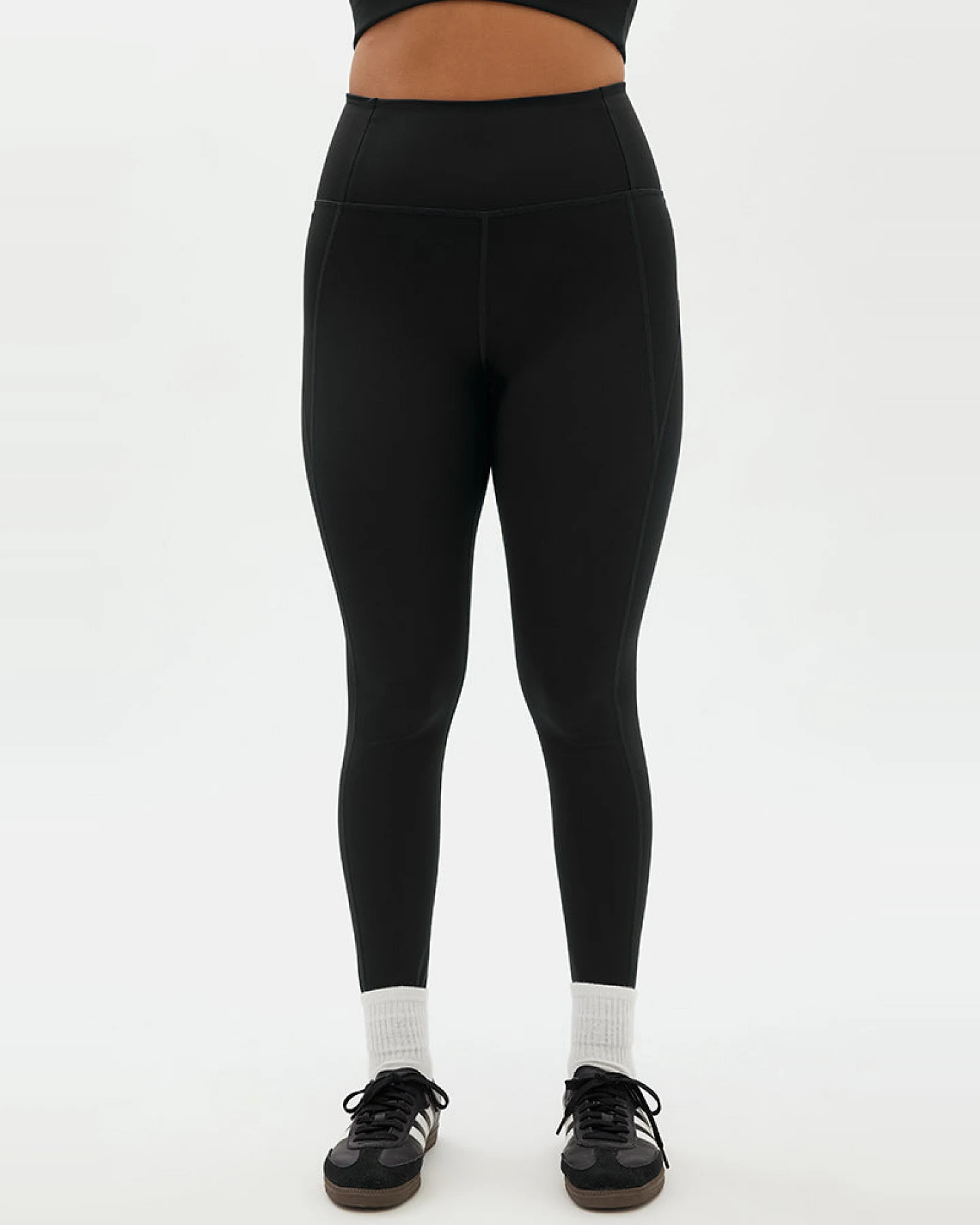 Girlfriend Collective Damen vegan Leggings High Rise Schwarz – Ansicht 2