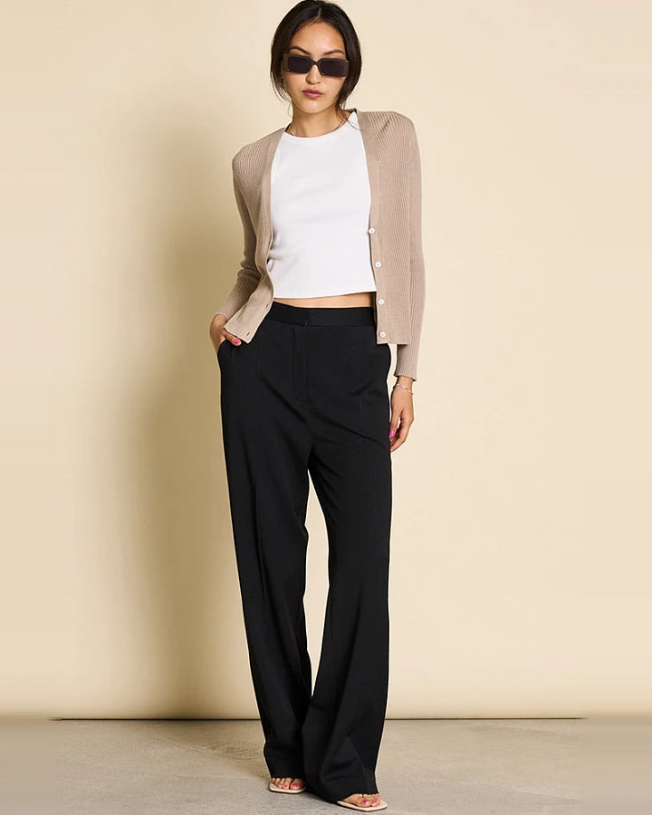 JAN 'N JUNE Damen vegan Hose Coralia Schwarz