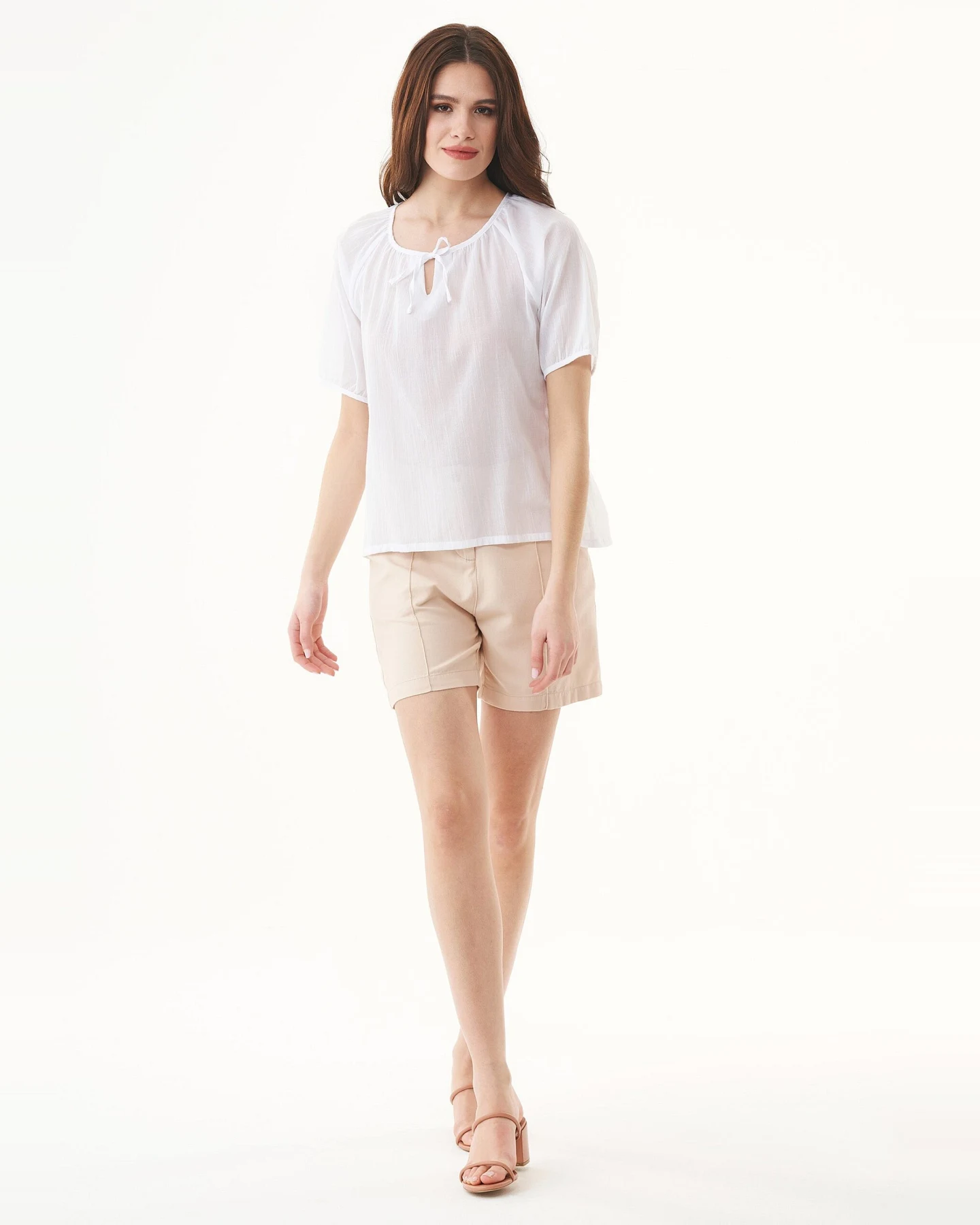 ORGANICATION Damen vegan Voile Bluse Weiß – Ansicht 2